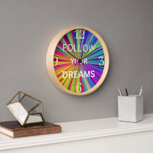 Follow Your Dreams Clock