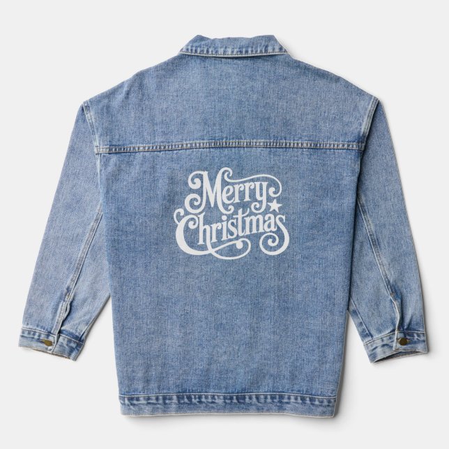 Follow Your Dreams Colourful fun typography Denim  Jacket (Back)