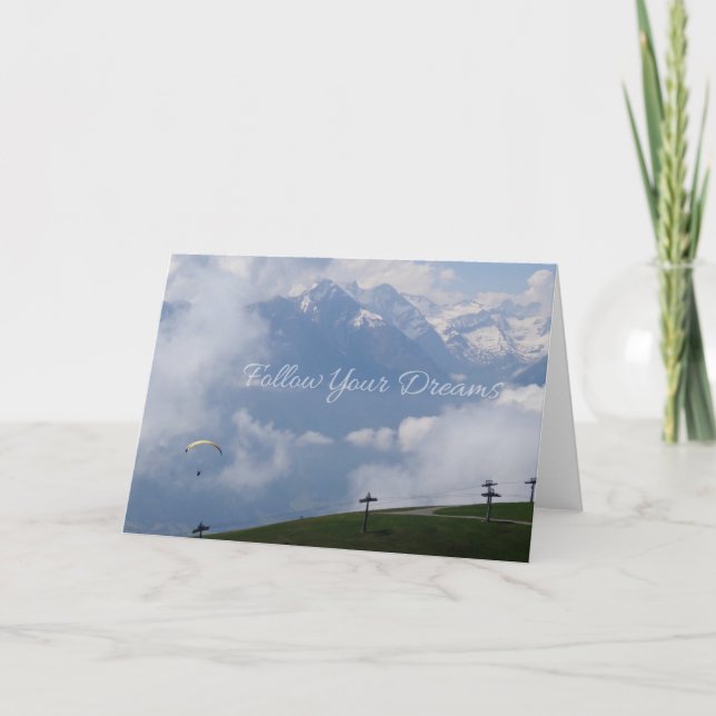Follow Your Dreams custom greeting cards (Front)