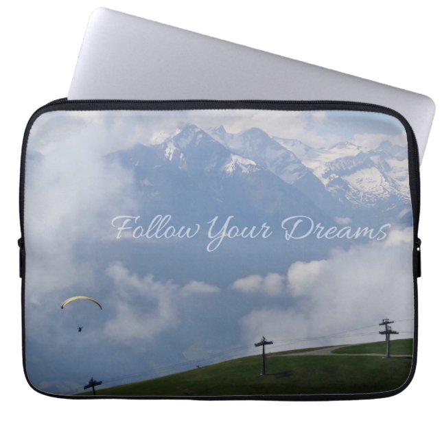 Follow Your Dreams custom laptop sleeves (Front)