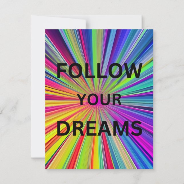 Follow Your Dreams Flat Card (Front)