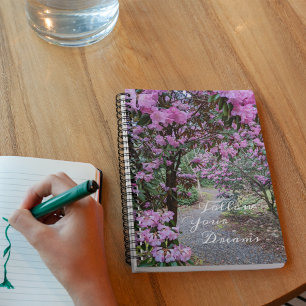 Follow Your Dreams Garden Path Floral Notebook