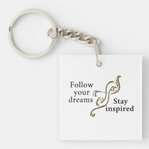 Follow Your Dreams – Inspirational Bracelet for  Key Ring