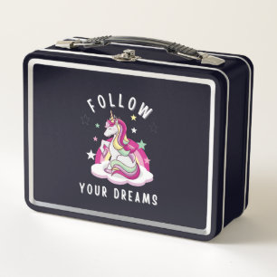 Follow Your Dreams My Unicorn Birthday  Metal Lunch Box