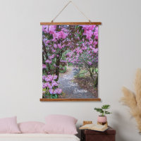 Follow Your Dreams Quote Floral Garden Path