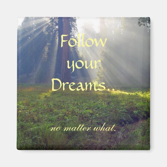 Follow Your Dreams Quote Magnet (Front)