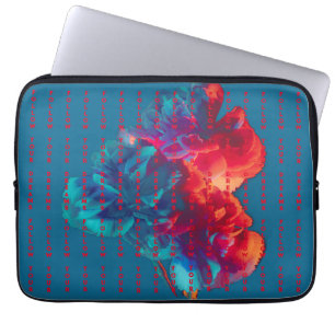 Follow Your Dreams Quotes Colorful Flowers Laptop Sleeve