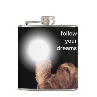 Follow your dreams - sloth hip flask