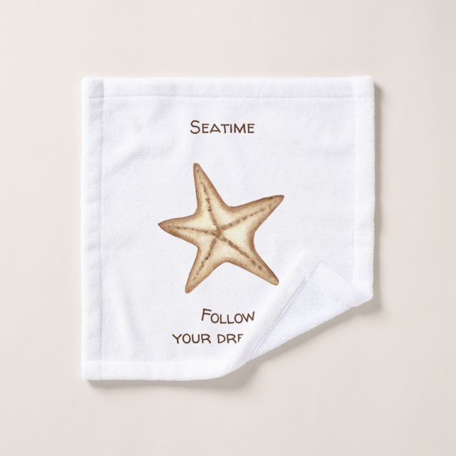 Follow your dreams watercolor Seatime Starfish Wash Cloth (Wash Cloth)