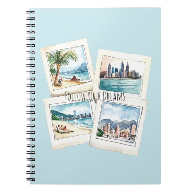 Follow Your Dreams World Travel Notebook (Front)