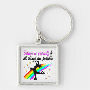FOLLOW YOUR FIGURE SKATING DREAMS DESIGN KEY RING