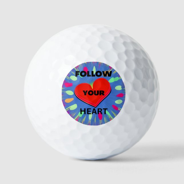 Follow Your Heart Golf Balls (Front)