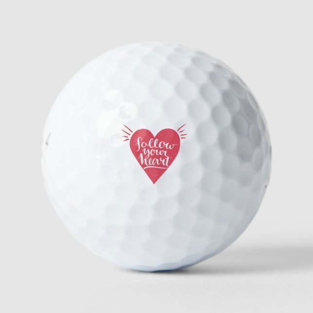 Follow Your Heart Golf Balls (Front)
