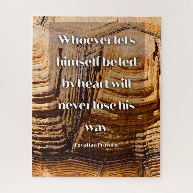 Follow your heart Inspirational Egyptian Proverb Jigsaw Puzzle (Vertical)