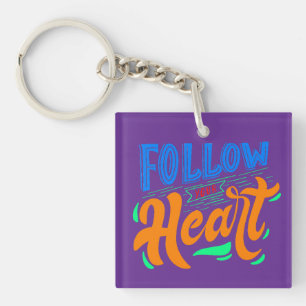 follow your heart key ring
