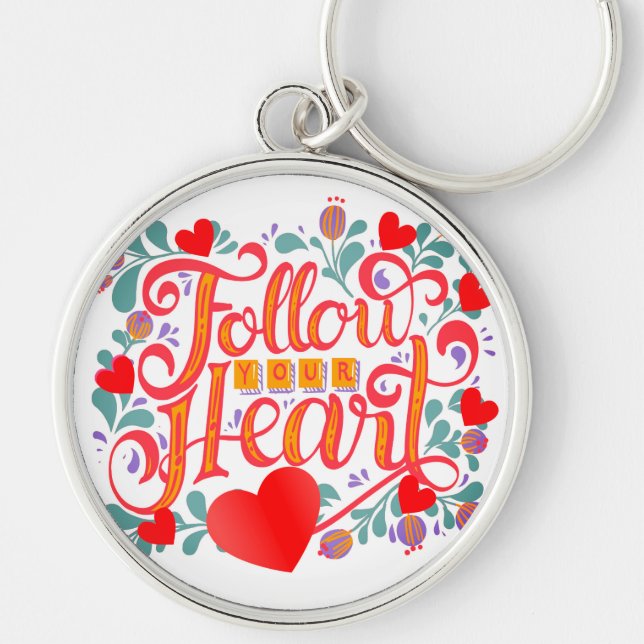 FOLLOW YOUR HEART KEY RING (Front)