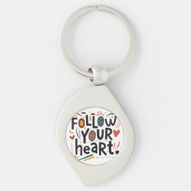 Follow Your Heart Key Ring (Front)