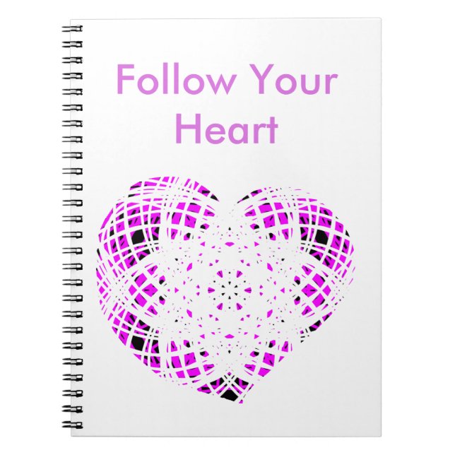Follow Your Heart, Notebook purple white (Front)