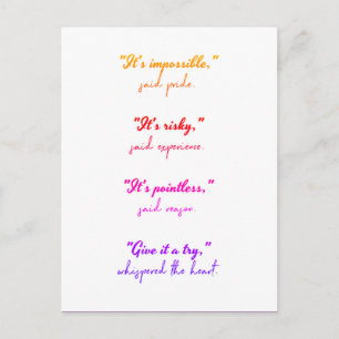 Follow your heart postcard