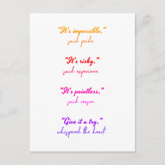 Follow your heart postcard