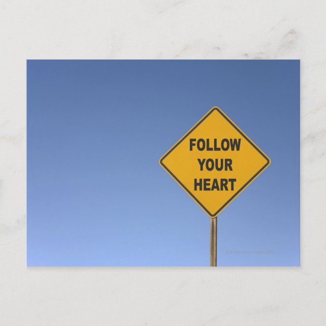 Follow your heart postcard (Front)