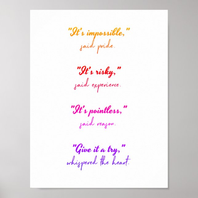 Follow your heart poster (Front)