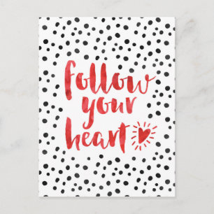 Follow Your Heart Quote Postcard
