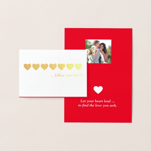 Follow Your Heart... Valentine Foil Card (Display)