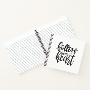 Follow Your Heart Valentine's Quote Notebook