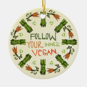 Follow Your Inner Vegan Ornament