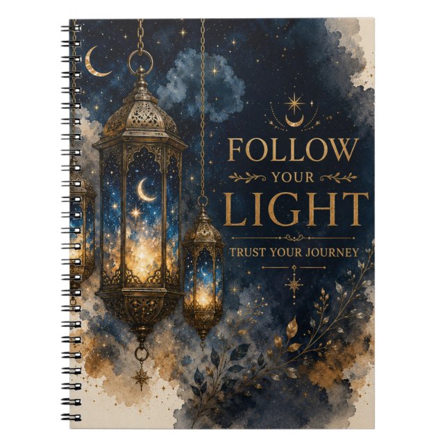Follow Your Light  Inspirational Notebook (Front)