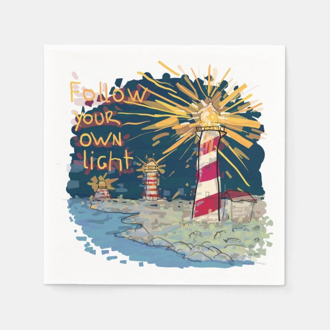 Follow Your Own Light Napkin (Front)