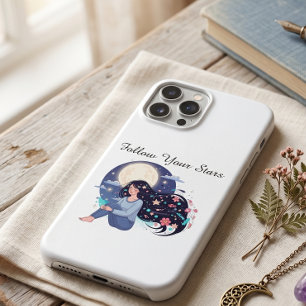 Follow Your Stars Celestial Woman Art Print Moon iPhone 11 Pro Case