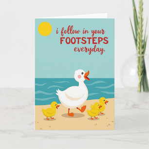 Follow Your Steps Beach Bird Card