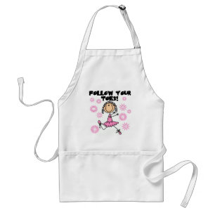 Follow Your Toes Ballerina Tshirts and Gifts Standard Apron