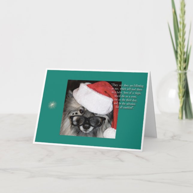 Following a star Christmas card. Holiday Card (Front)