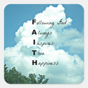 Following God... Square Sticker