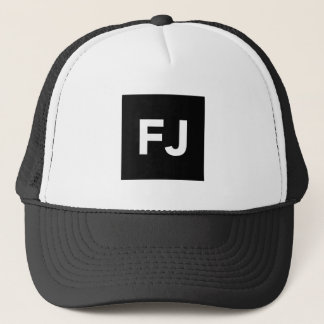 Following Jesus Hat: Square Logo Trucker Hat