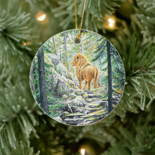 Following the Lion - Ceramic Ornament