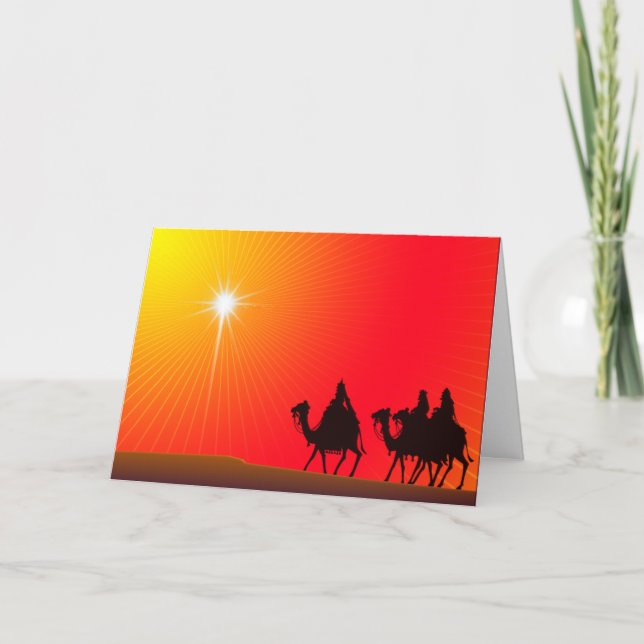 Following the star - Customised Holiday Card (Front)