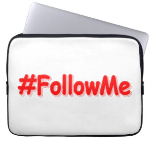 "#FollowMe" Cute Design. Buy Now Laptop Sleeve