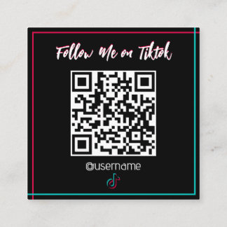 FollowMe Personal Social Media QR Code Card