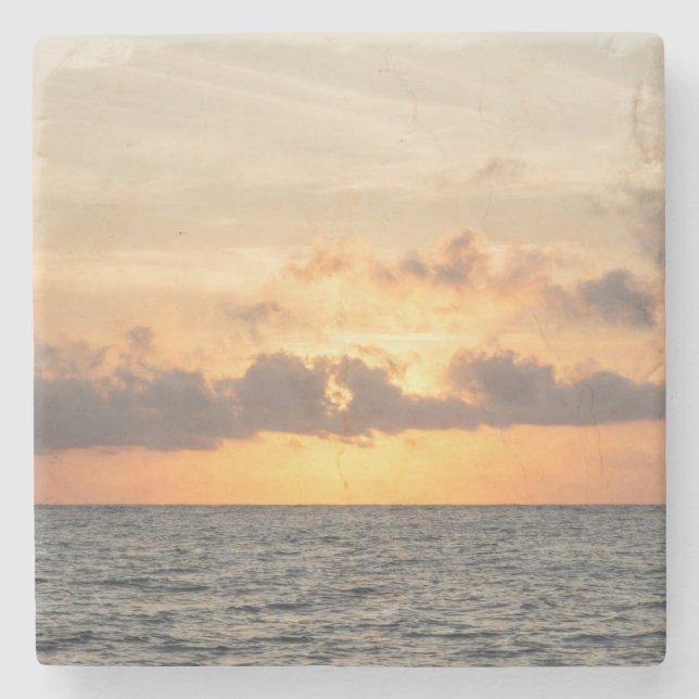 Folly Beach Morning Stone Coaster (Front)