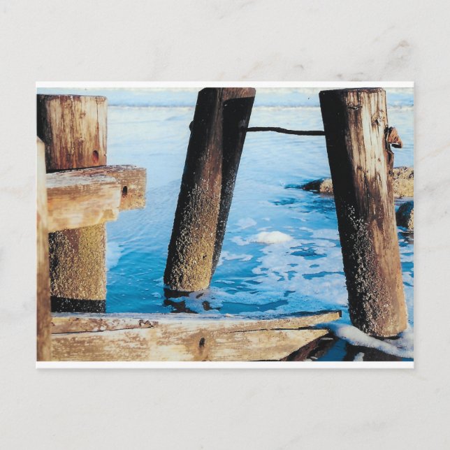 Folly Beach Old Docks Postcard (Front)