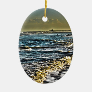 Folly Beach, SC Ceramic Tree Decoration