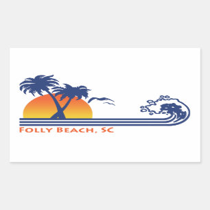 Folly Beach South Carolina Rectangular Sticker