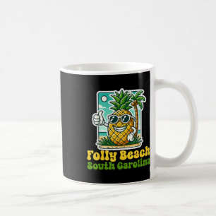Folly Beach South Carolina Sc Cute Pineapple Thumb Coffee Mug