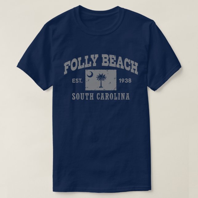 Folly Beach South Carolina T-Shirt (Design Front)