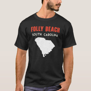 Folly Beach South Carolina USA State America Trave T-Shirt