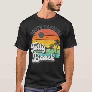 Folly Beach South olina Beach Surfer Men Retro T-Shirt